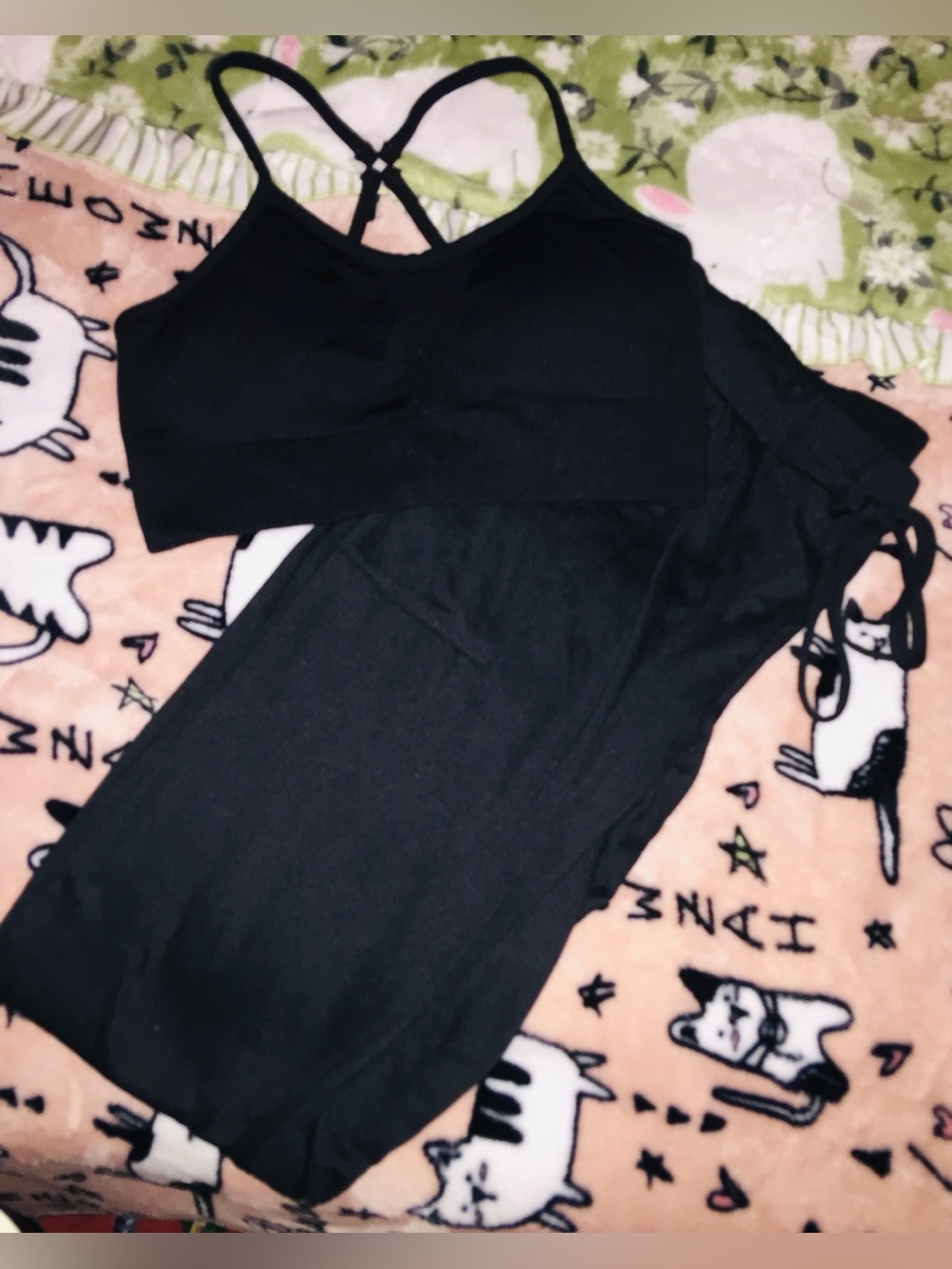 Lucky Brand/Yogalicious Black Activewear Set, EUC both size Smalls.
